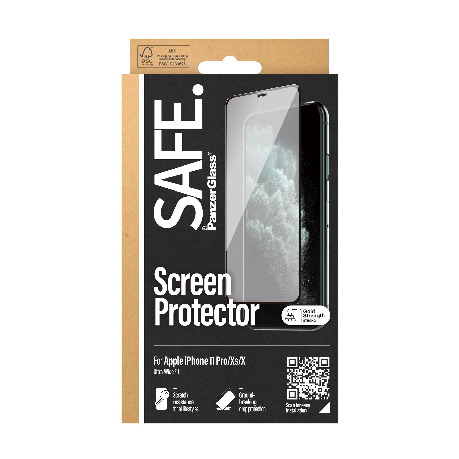 SAFE. by PanzerGlass® Screen Protector Apple iPhone X | Xs | 11 Pro | Edge-to-Edge 3