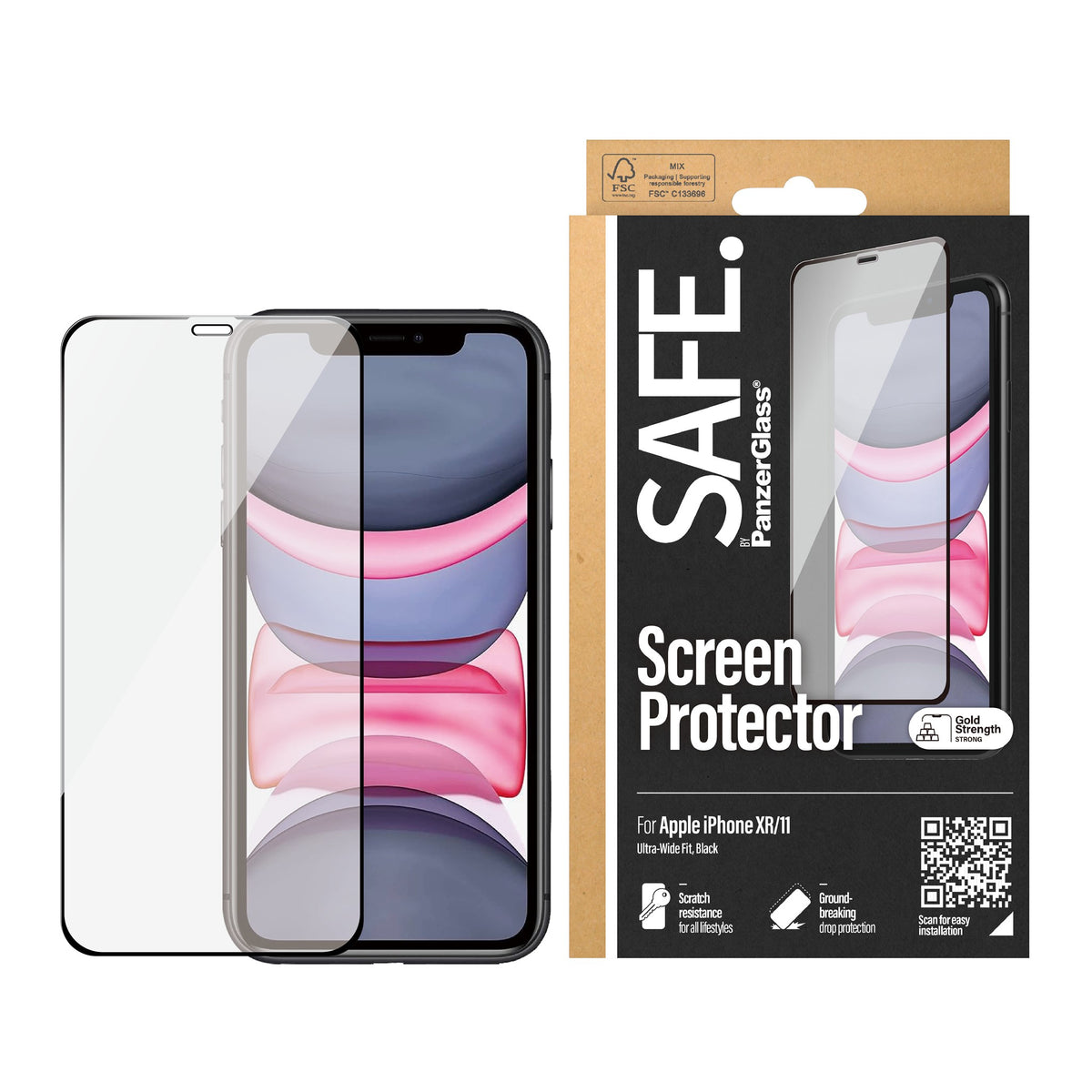 SAFE. by PanzerGlass® Screen Protector Apple iPhone 11 | XR | Edge-to-Edge 2
