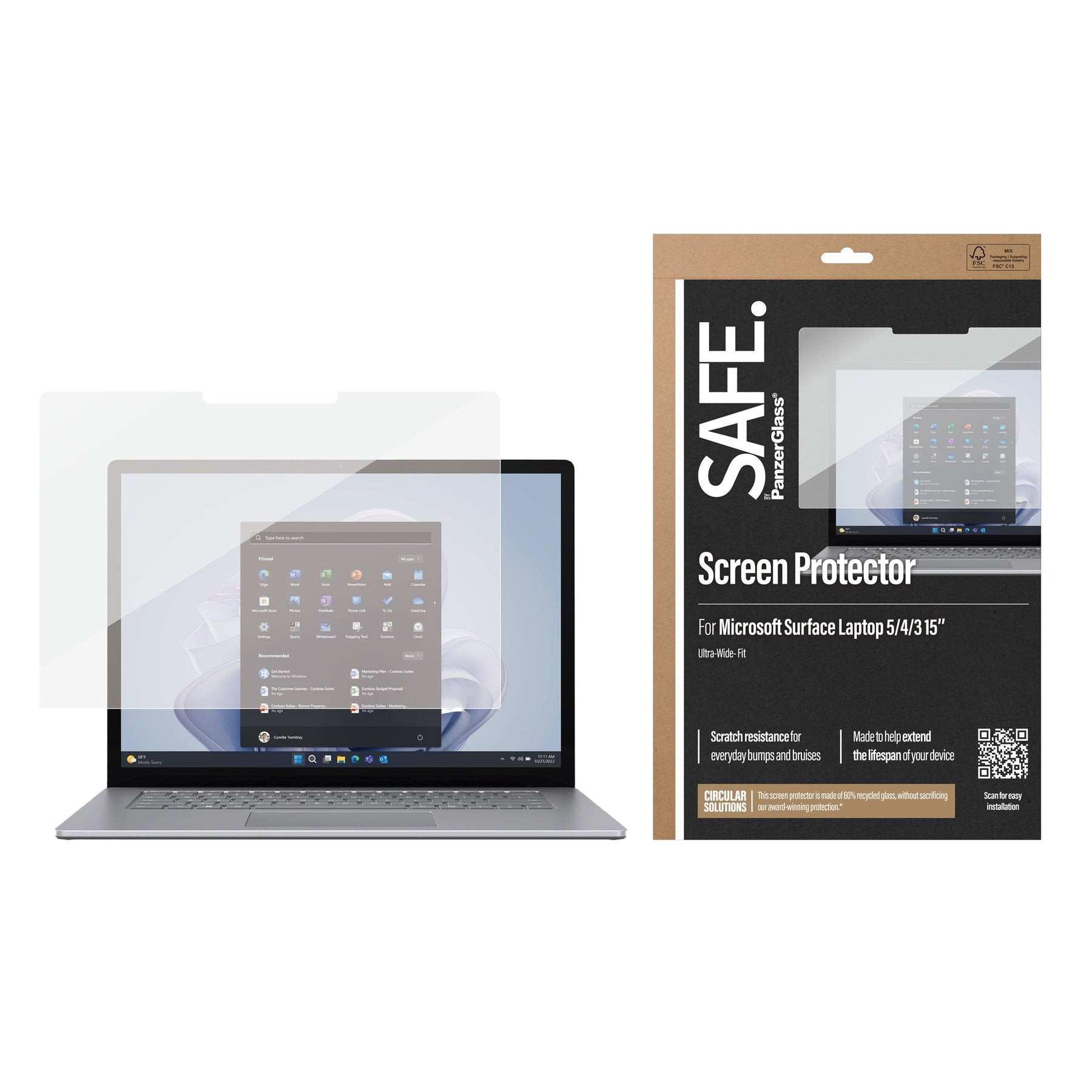 SAFE. by PanzerGlass® Microsoft Surface Laptop 3 15″ | Screen Protector Glass 3