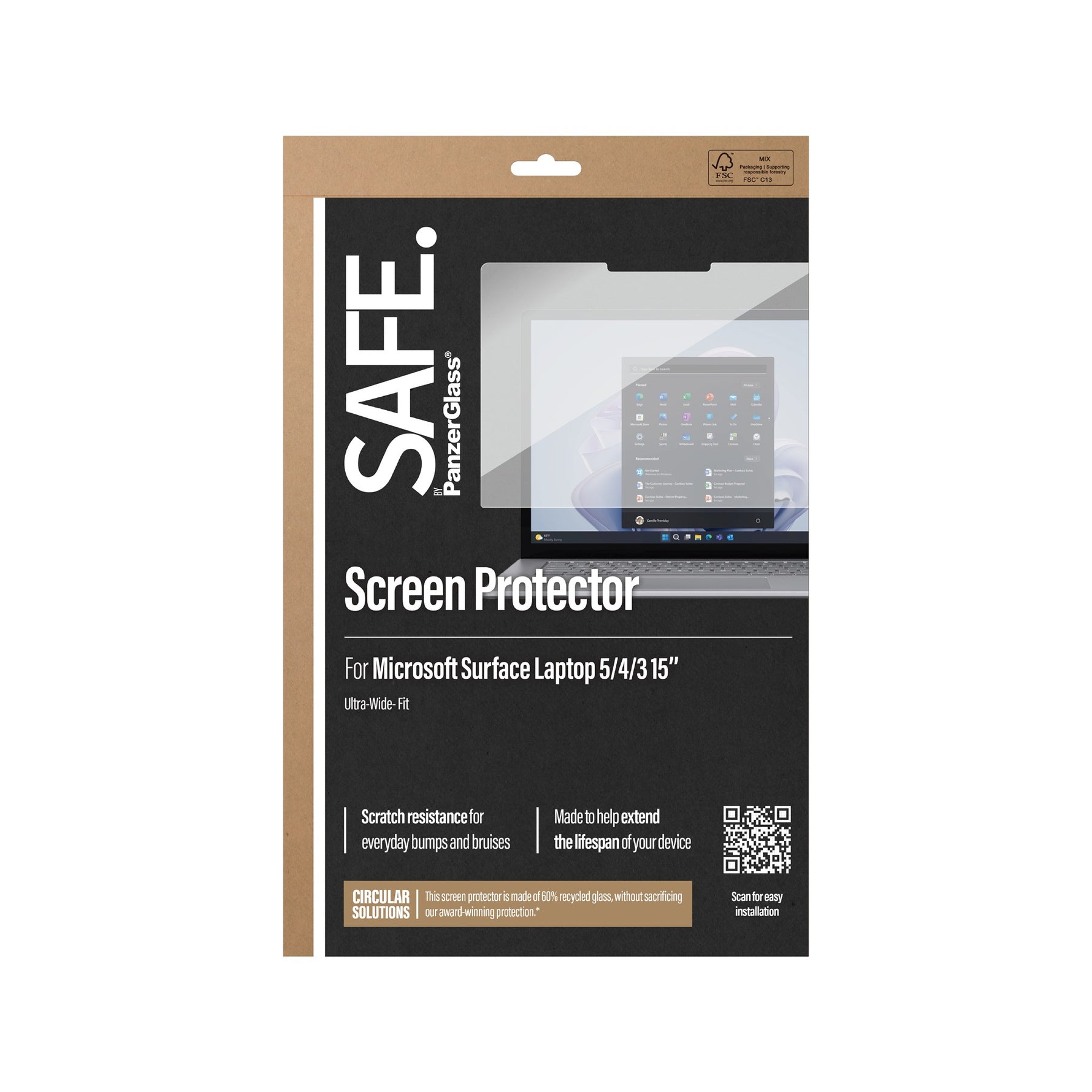 SAFE. by PanzerGlass® Microsoft Surface Laptop 3 15″ | Screen Protector Glass 5