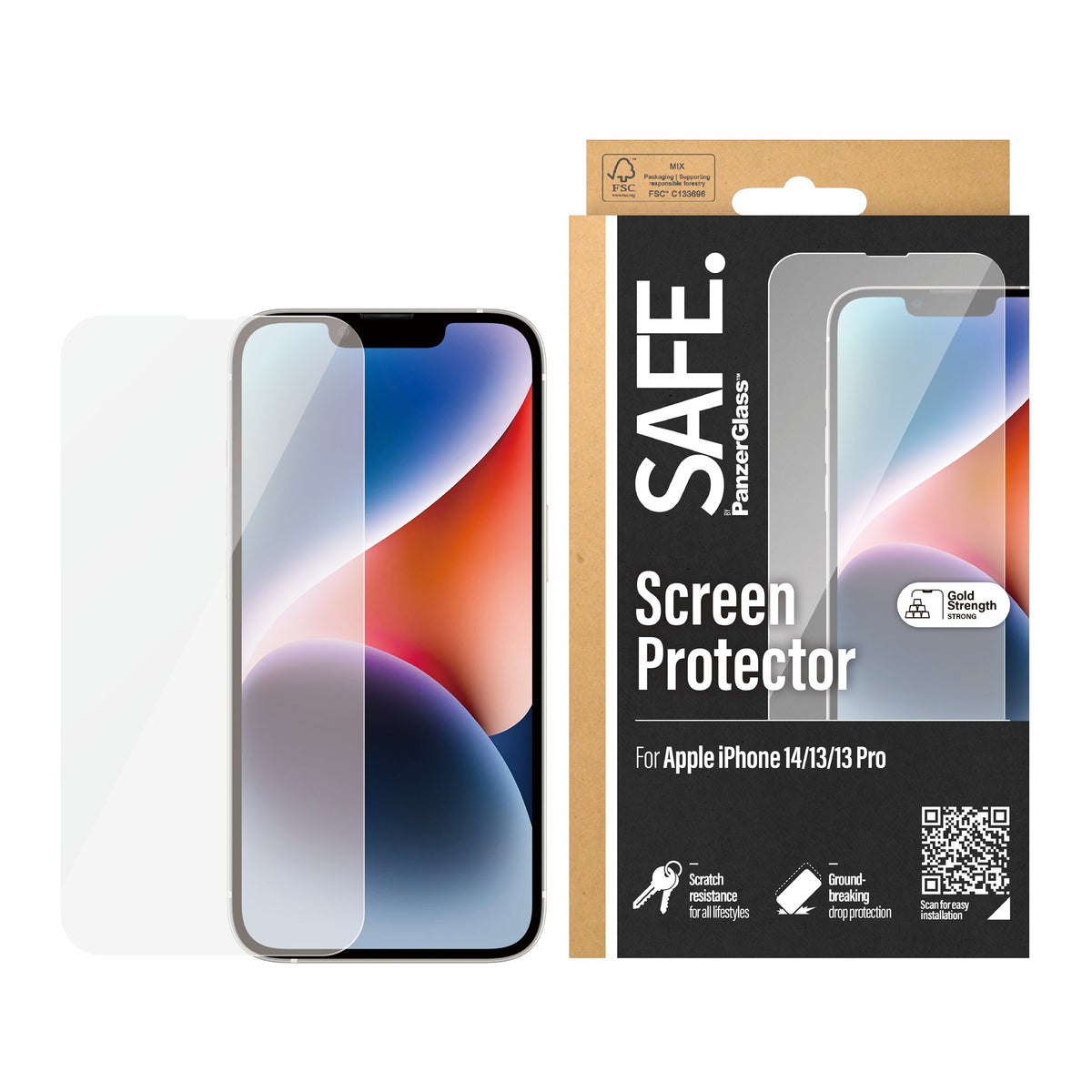 SAFE. by PanzerGlass® Screen Protector Apple iPhone 14 | 13 | 13 Pro | Ultra-Wide Fit 2