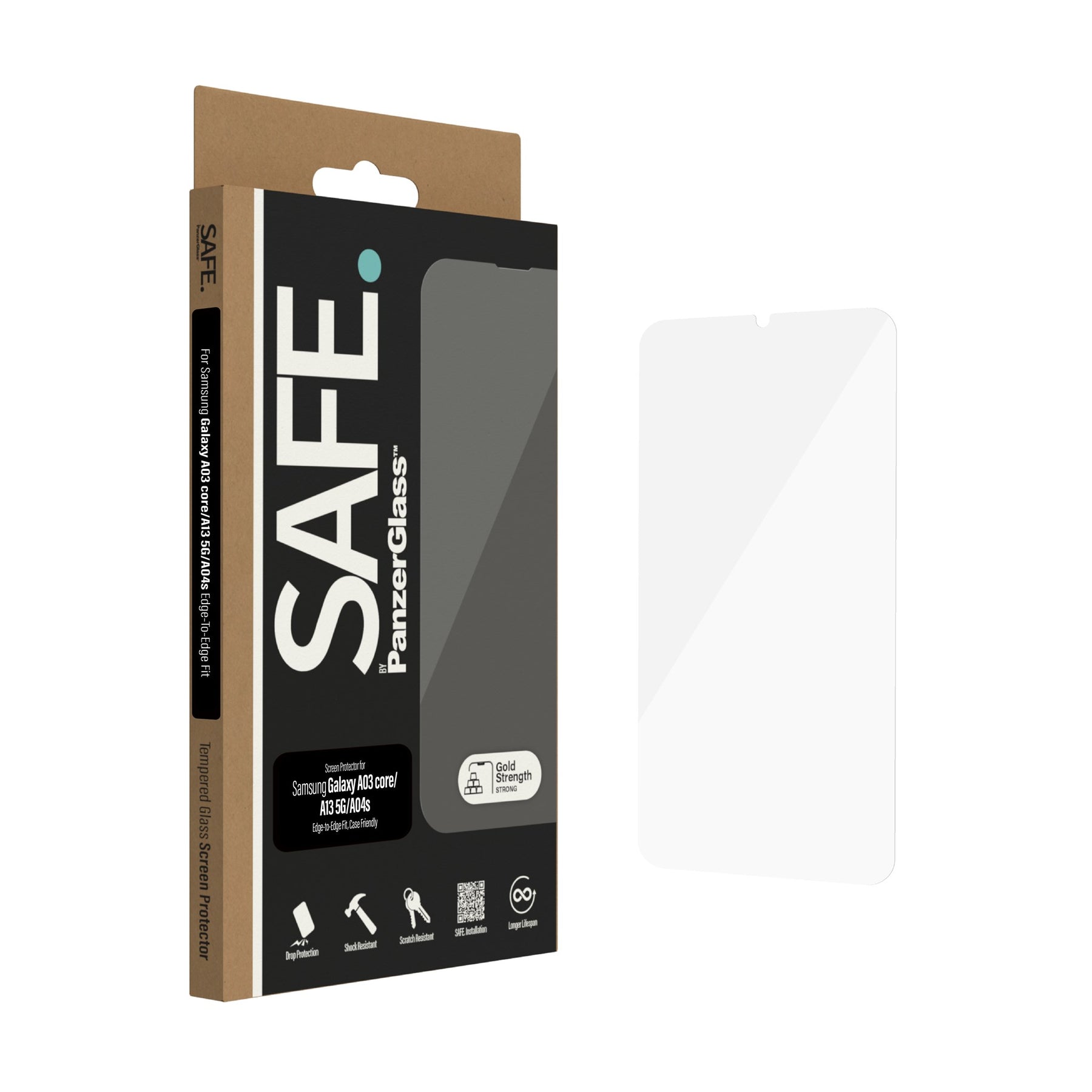 SAFE. by PanzerGlass™ Screen Protector Samsung Galaxy A03 core | A13 5G | A04s | A04e | Ultra-Wide Fit 3