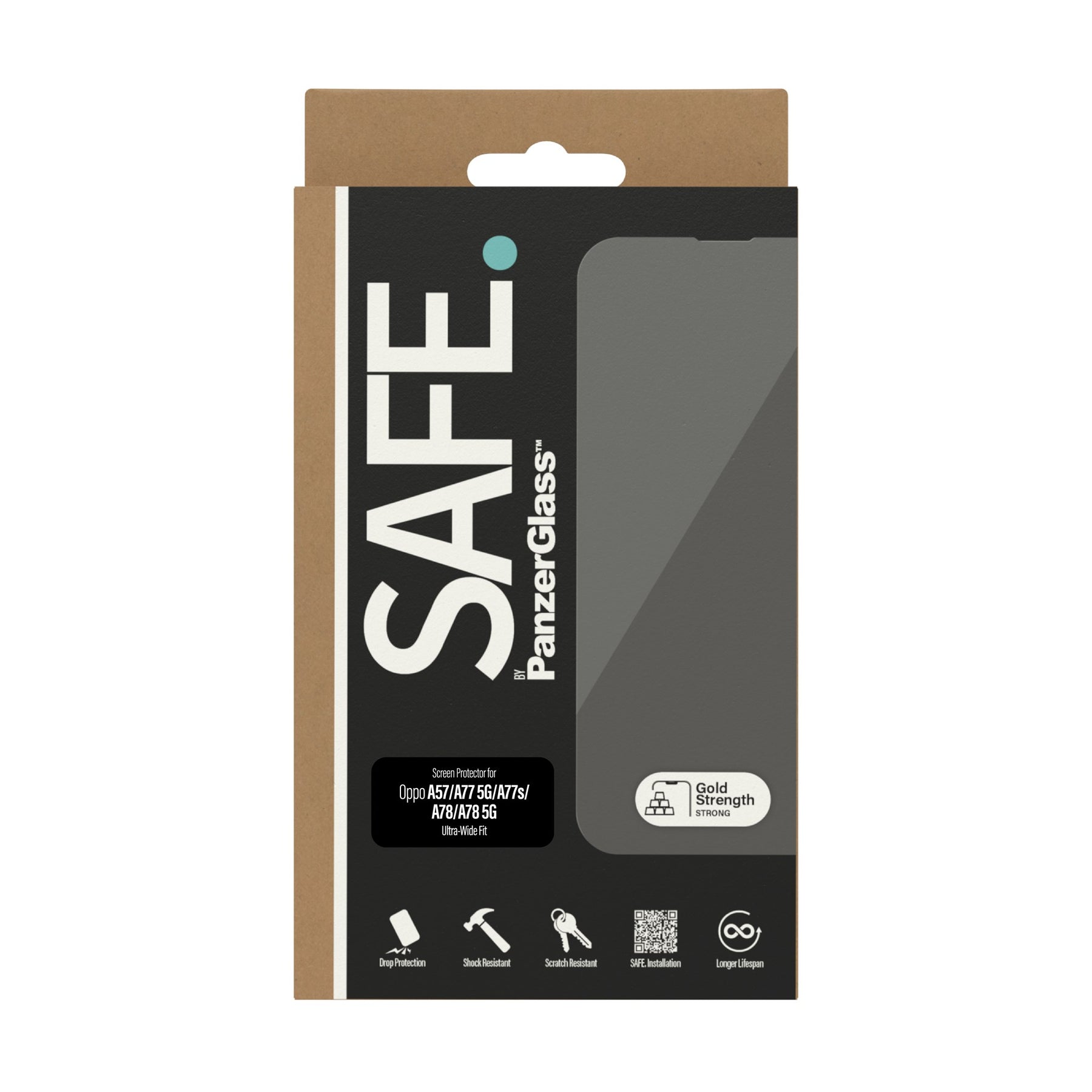 SAFE. by PanzerGlass™ Screen Protector Oppo A78 5G | A78 | A77 5G | A77s | A57 | Ultra-Wide Fit 3
