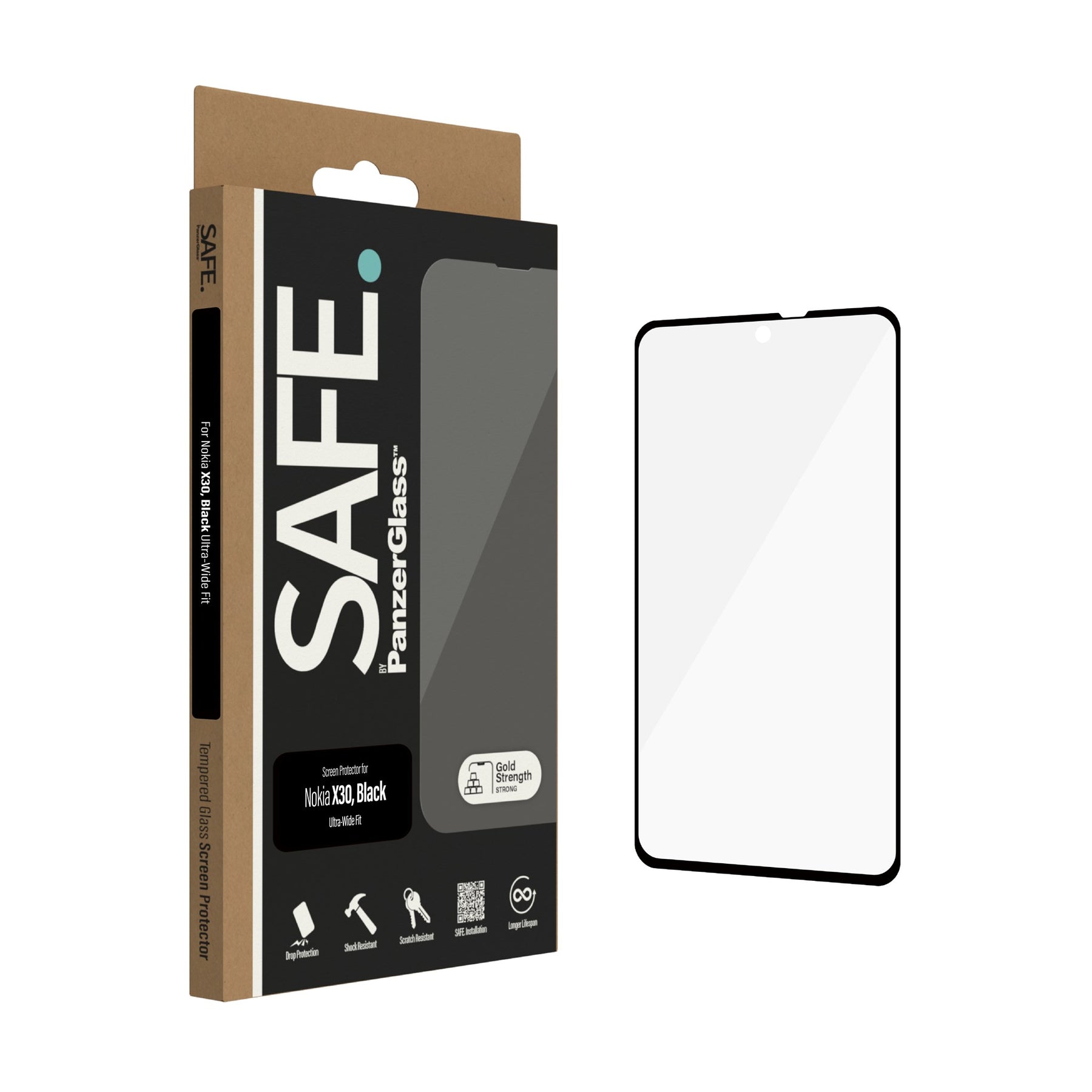 SAFE. by PanzerGlass® Screen Protector Nokia X30 | Ultra-Wide Fit 3