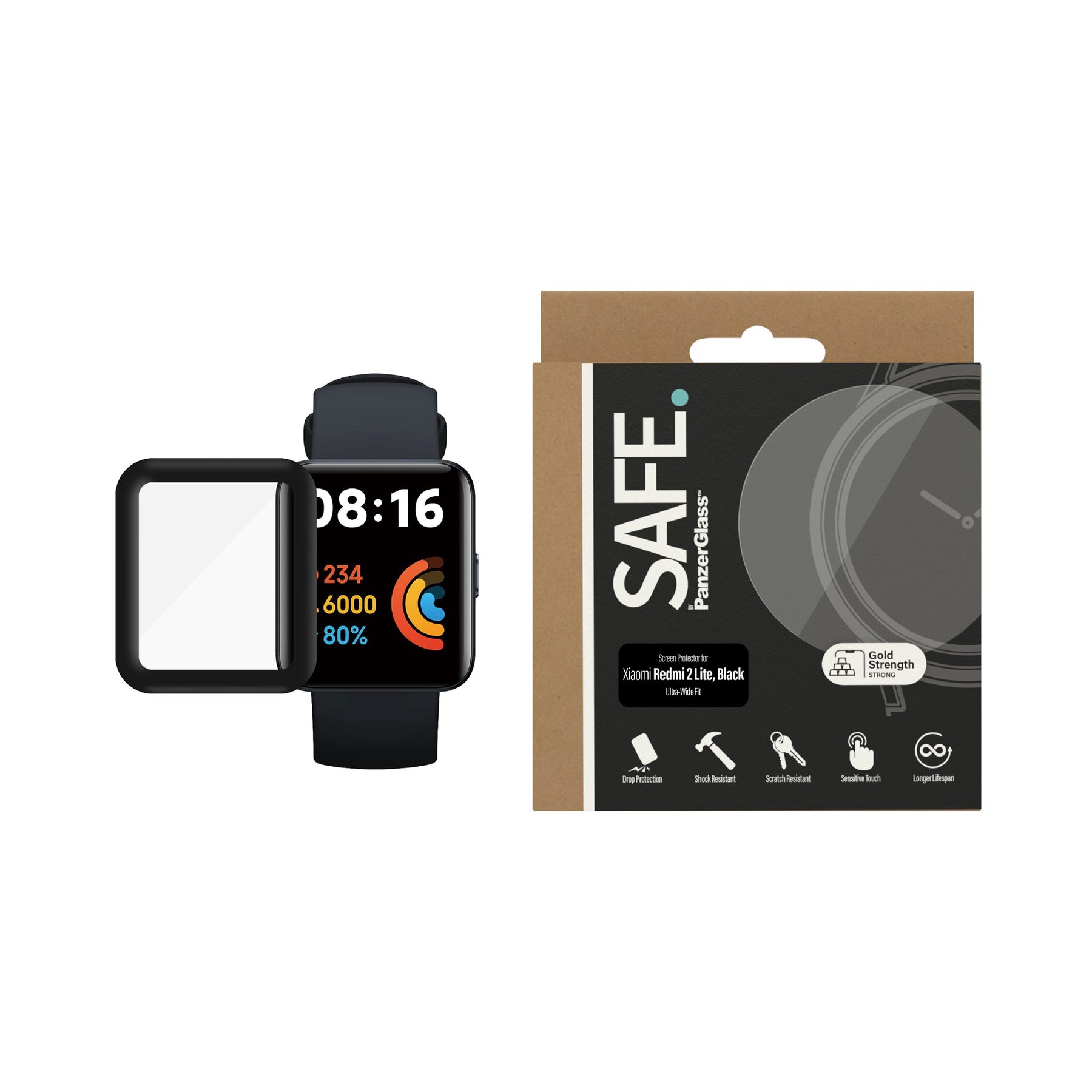 SAFE. by PanzerGlass® Screen Protector Xiaomi Redmi 2 Lite | Black 2