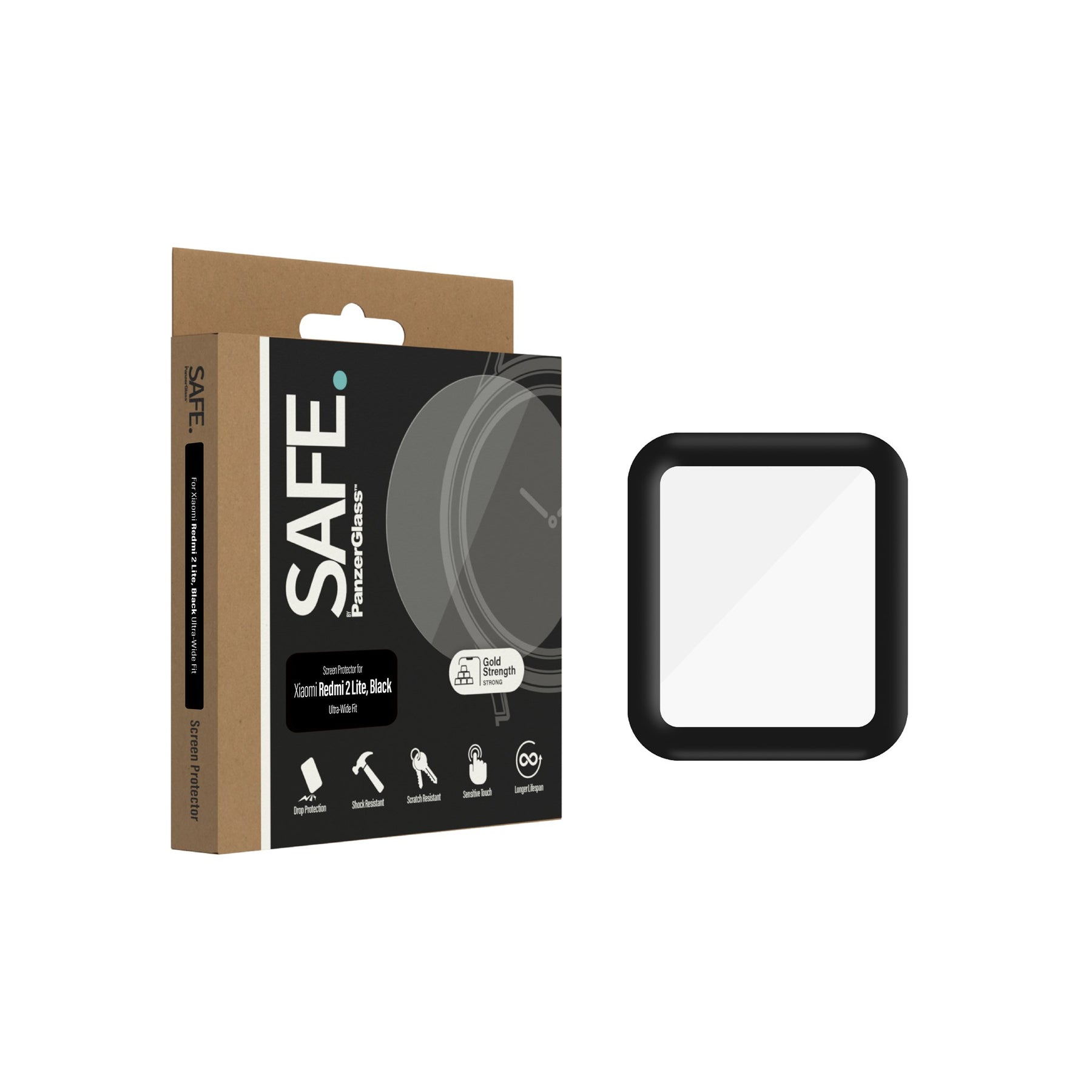 SAFE. by PanzerGlass® Screen Protector Xiaomi Redmi 2 Lite | Black 3