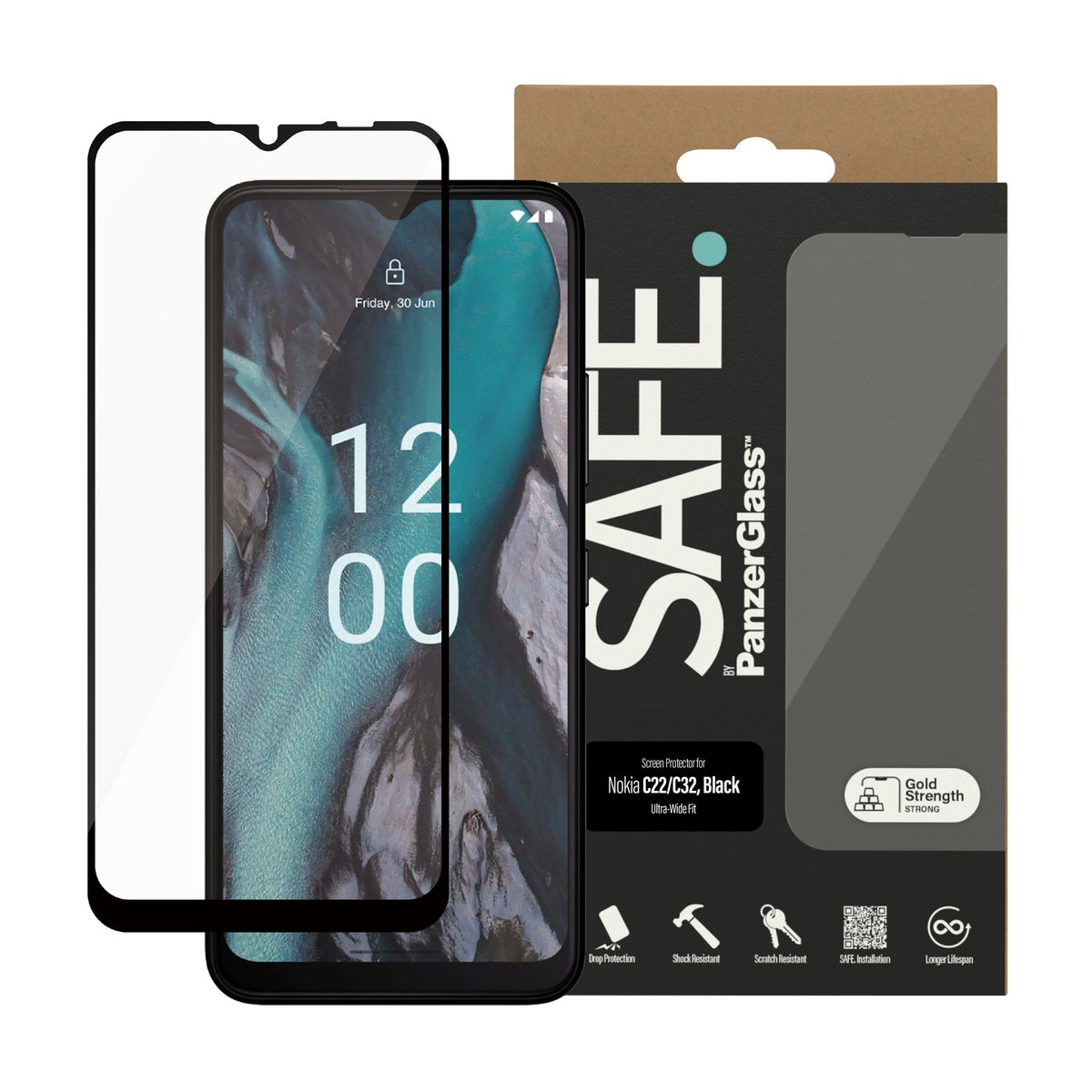 SAFE. by PanzerGlass® Screen Protector Nokia C22 | C32 | Ultra-Wide Fit 2